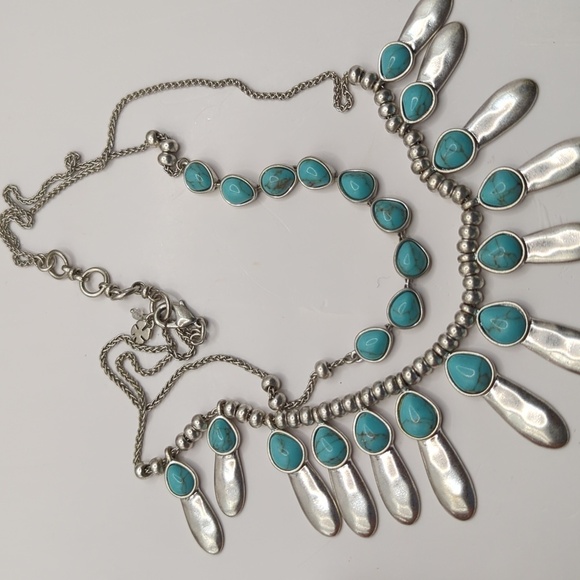 Lucky Brand Silver and Turquoise Necklace - Picture 4 of 5